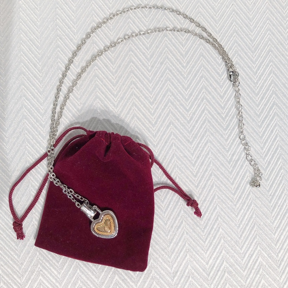 New Diamonds International Two-Tone Heart Necklace